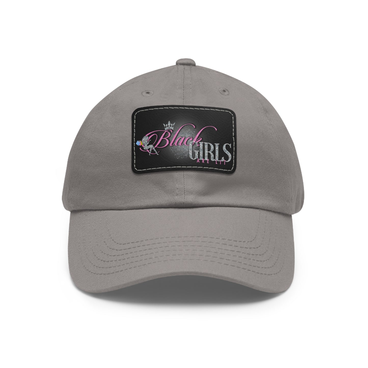 Dad Hat with Leather Patch (Rectangle)