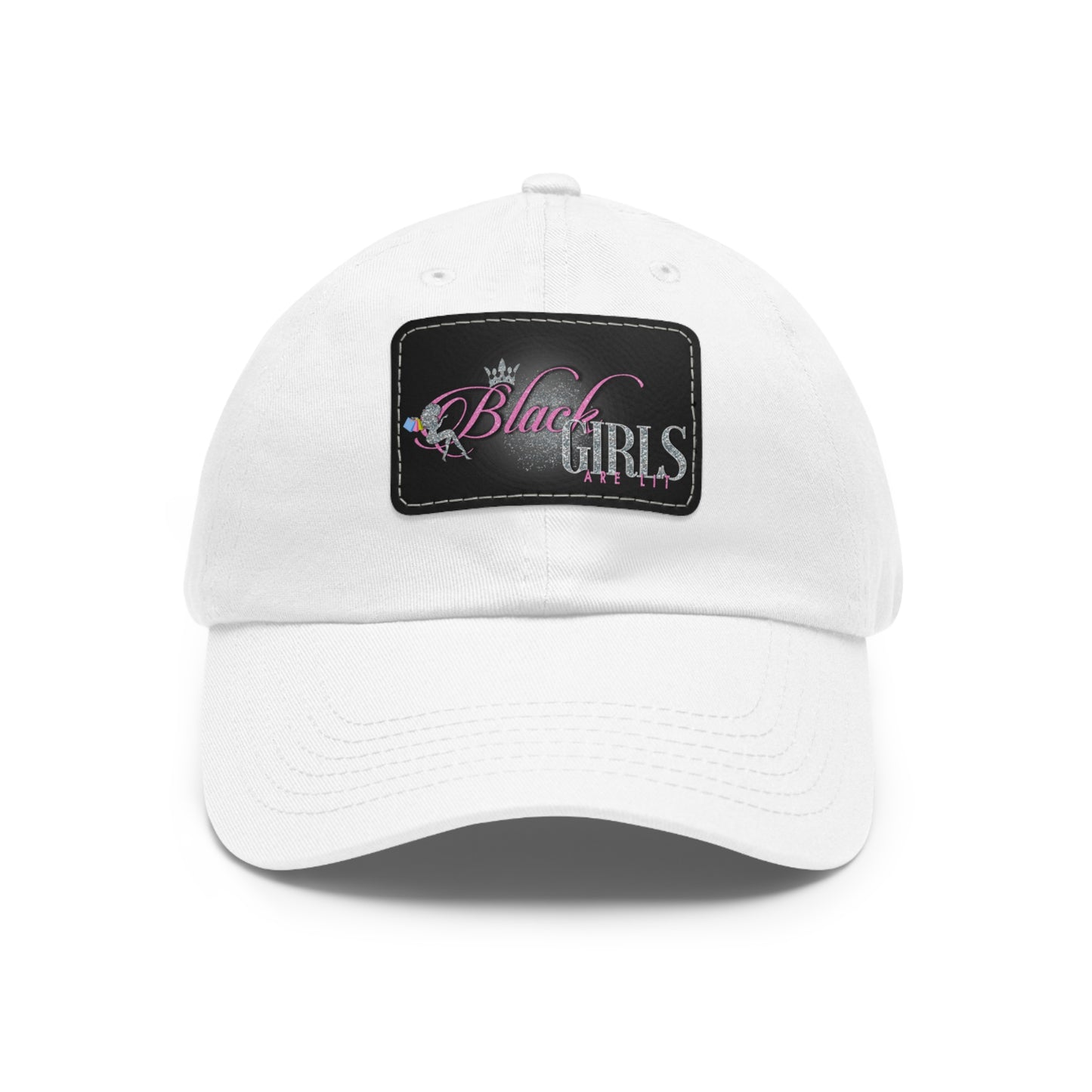 Dad Hat with Leather Patch (Rectangle)