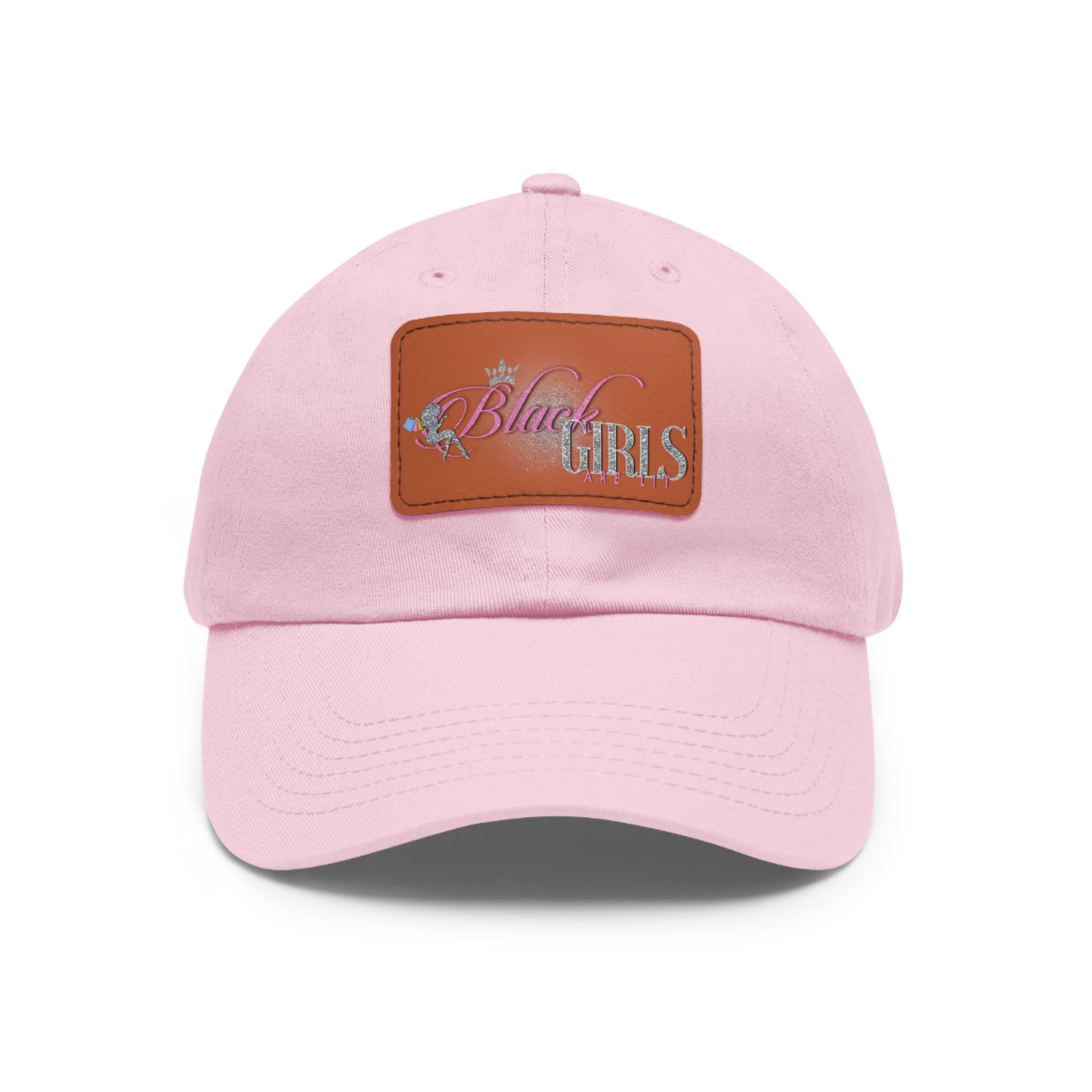Dad Hat with Leather Patch (Rectangle)